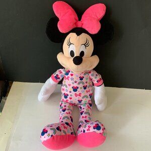 DISNEY MINNIE MOUSE PLUSH IN HER COLORFUL PJS VERY CUTE 20"